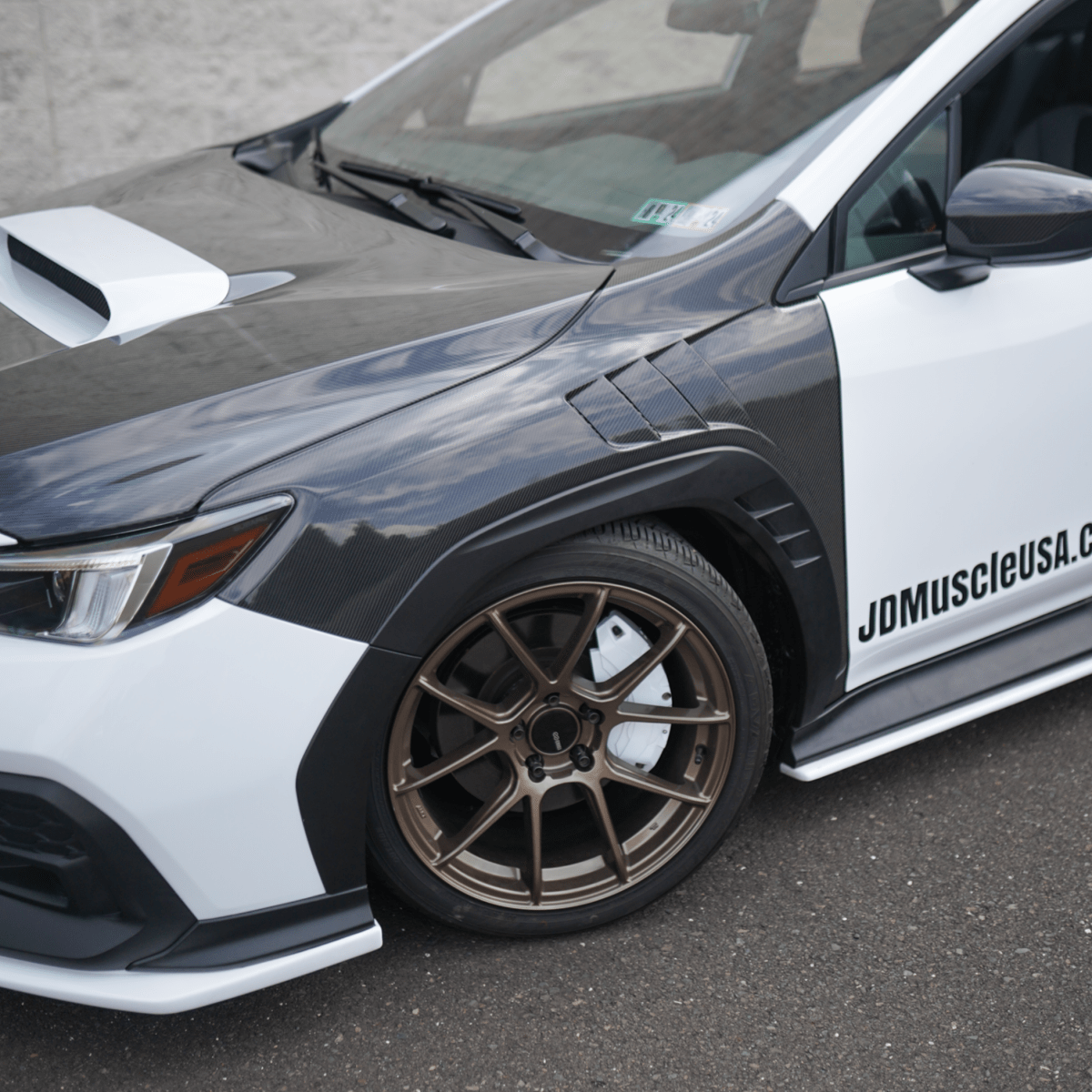 JDMuscle [22-26 WRX] Carbon Fiber Hood OEM Style 2 PC