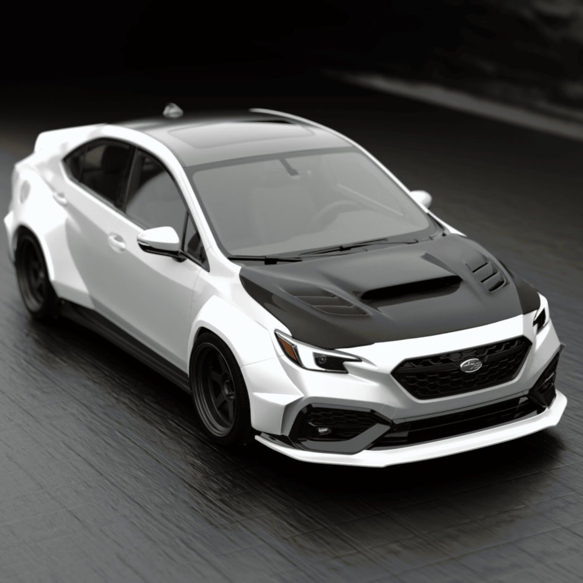 JDMuscle [22-26 WRX] Carbon Fiber Hood V1