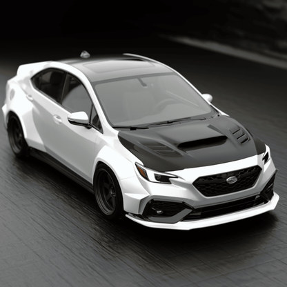 JDMuscle [22-26 WRX] Carbon Fiber Hood V1