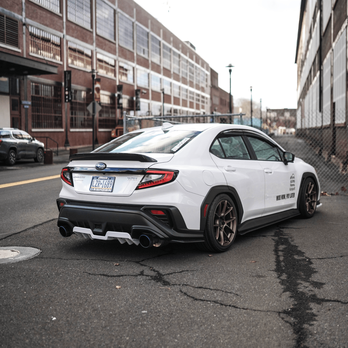 JDMuscle [22-26 WRX] V1 Duck Bill / Low Profile Spoiler | Paint Matched / Gloss Black / Cherry Red