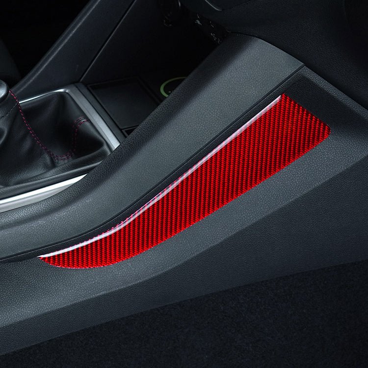 JDMuscle [22-26 WRX] P&S Series Carbon Fiber Center Kicker Panel Accents 2 PC| Black Carbon Fiber/ Red Carbon Fiber*Clearance*No Returns*