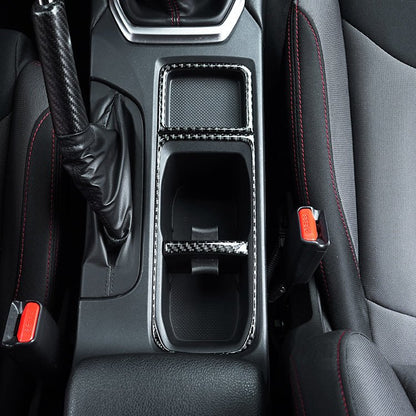 JDMuscle [22-26 WRX] P&S Series Carbon Fiber Cupholder Inner Trim | Black Carbon Fiber/ Red Carbon Fiber*Clearance*No Returns*