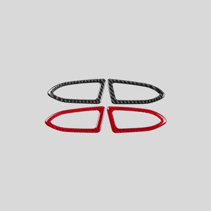 JDMuscle [22-26 WRX] P&S Series Carbon Fiber Dash AC Trim 2 PC | Black Carbon Fiber/ Red Carbon Fiber*Clearance*No Returns*