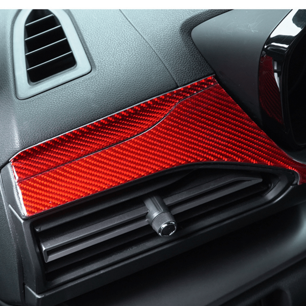 JDMuscle [22-26 WRX] P&S Series Carbon Fiber Dash Trim Covers 6 PC | Black Carbon Fiber/ Red Carbon Fiber*Clearance*No Returns*