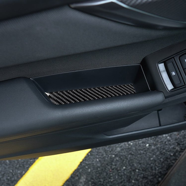 JDMuscle [22-26 WRX] P&S Series Carbon Fiber Door Pocket Covers 4 PC | Black Carbon Fiber/ Red Carbon Fiber*Clearance*No Returns*