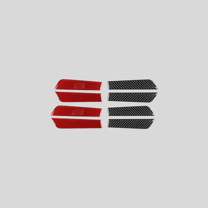 JDMuscle [22-26 WRX] P&S Series Carbon Fiber Door Pocket Covers 4 PC | Black Carbon Fiber/ Red Carbon Fiber*Clearance*No Returns*