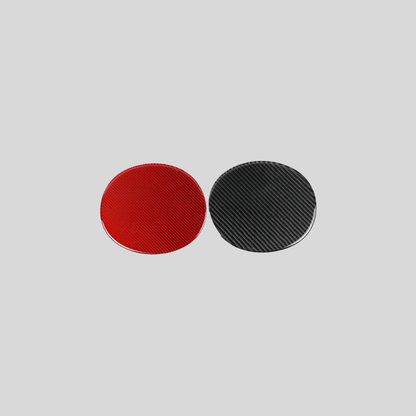 JDMuscle [22-26 WRX] P&S Series Carbon Fiber Fuel Door Cover | Black Carbon Fiber/ Red Carbon Fiber*Clearance*No Returns*