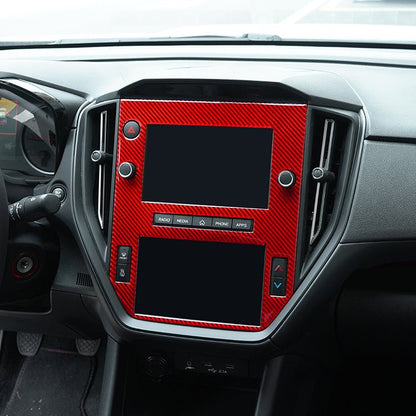 JDMuscle [22-26 WRX] P&S Series Carbon Fiber Infotainment Screen Trim Cover | Black Carbon Fiber/ Red Carbon Fiber*Clearance*No Returns*