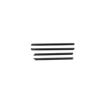 JDMuscle [22-26 WRX] P&S Series Carbon Fiber Interior Window Trim Covers 4 PC | Black Carbon Fiber/ Red Carbon Fiber*Clearance*No Returns*