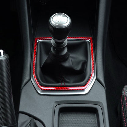 JDMuscle [22-26 WRX] P&S Series Carbon Fiber MT Shifter Trim | Black Carbon Fiber/ Red Carbon Fiber*Clearance*No Returns*
