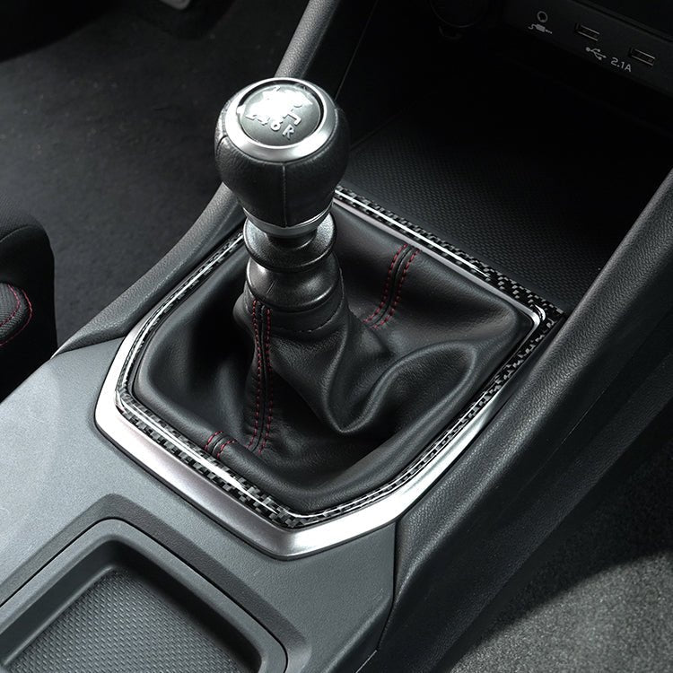 JDMuscle [22-26 WRX] P&S Series Carbon Fiber MT Shifter Trim | Black Carbon Fiber/ Red Carbon Fiber*Clearance*No Returns*