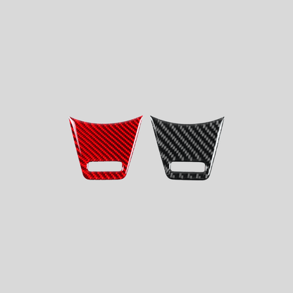 JDMuscle [22-26 WRX] P&S Series Carbon Fiber Steering Wheel Lower Trim Cover | Black Carbon Fiber/ Red Carbon Fiber*Clearance*No Returns*