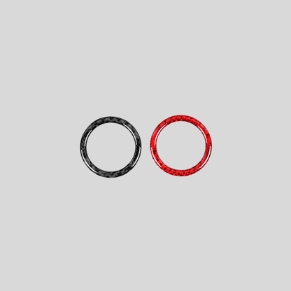 JDMuscle [22-26 WRX] P&S Series Carbon Fiber Trip Reset Button Frame Cover 1 PC | Black Carbon Fiber/ Red Carbon Fiber*Clearance*No Returns*