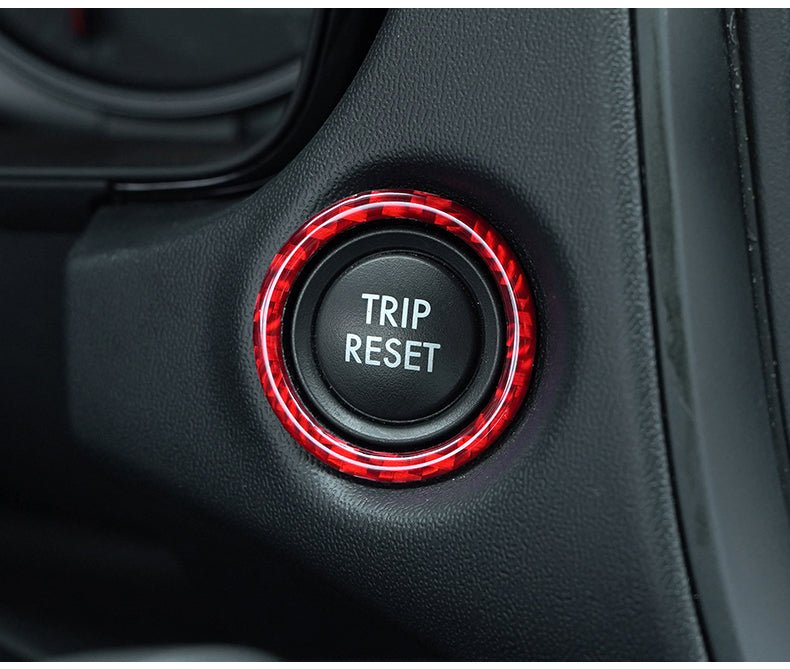 JDMuscle [22-26 WRX] P&S Series Carbon Fiber Trip Reset Button Frame Cover 1 PC | Black Carbon Fiber/ Red Carbon Fiber*Clearance*No Returns*