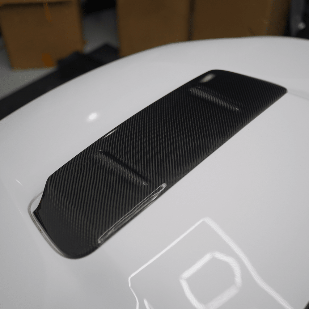 JDMuscle [22-26 WRX] Tanso Carbon Fiber Hood Scoop Cover V1