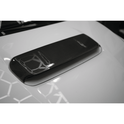 JDMuscle [22-26 WRX] Tanso Carbon Fiber Hood Scoop Cover V1