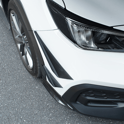 JDMuscle [22-26 WRX] Tanso Pre-preg Carbon Fiber Front Bumper Canards Set of 4