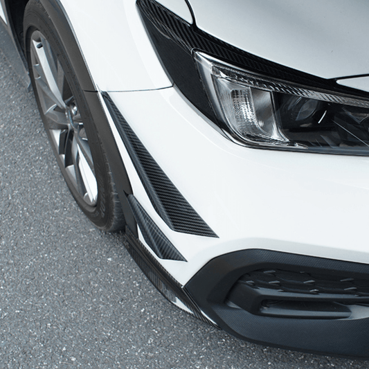 JDMuscle [22-26 WRX] Tanso Pre-preg Carbon Fiber Front Bumper Canards Set of 4