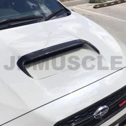 JDMuscle Carbon Fiber Hood Scoop Trim Cover - 2015+WRX/STI