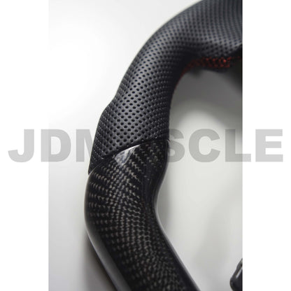 JDMuscle [15-21 WRX/STI] Carbon Lite Series Carbon Fiber Steering Wheel