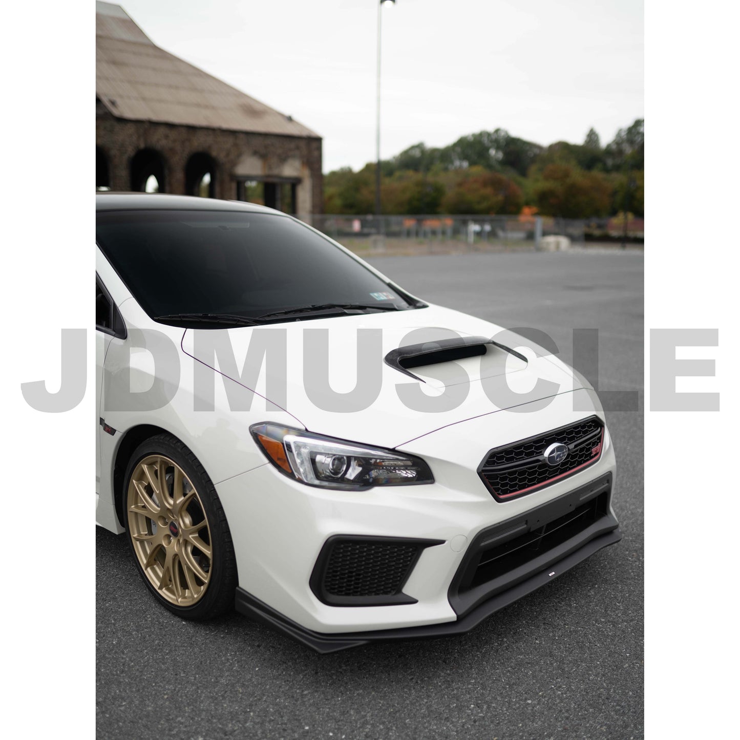 JDMuscle Forged Carbon Fiber Hood Scoop Trim Cover - 2015+WRX/STI