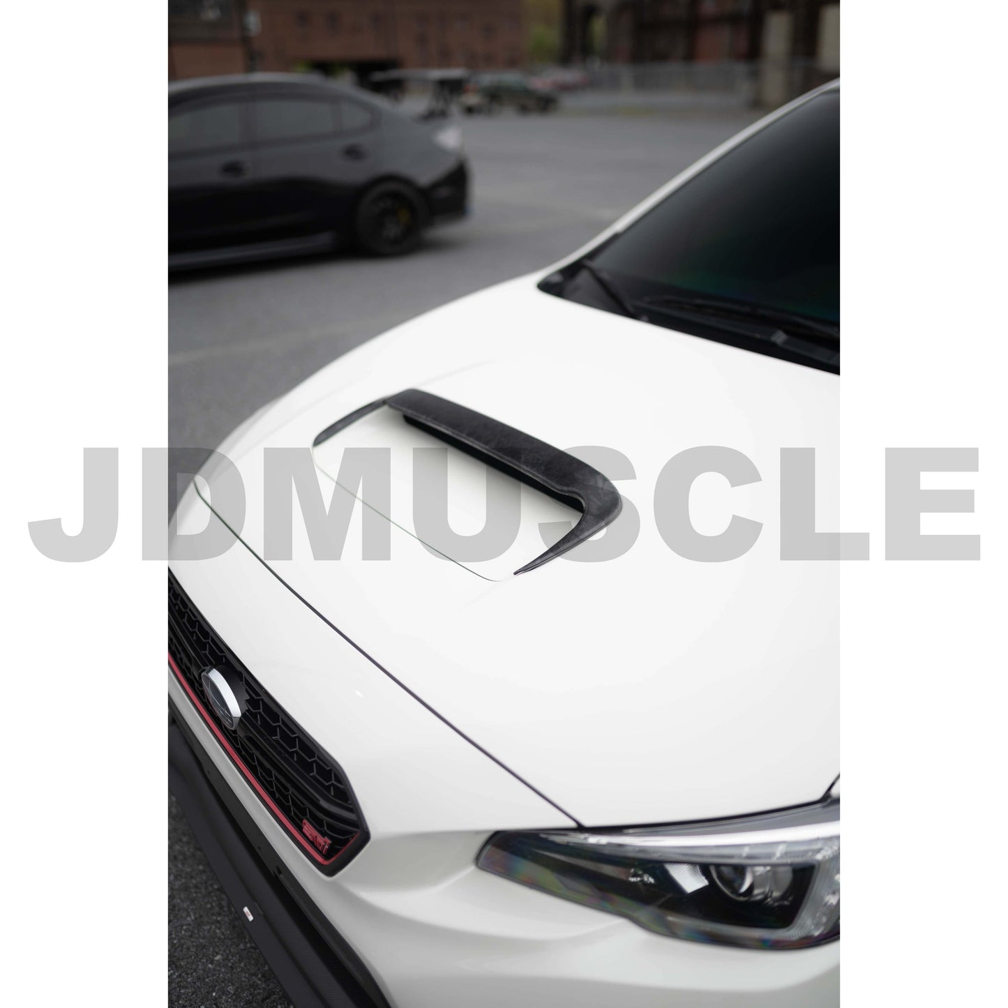 JDMuscle Forged Carbon Fiber Hood Scoop Trim Cover - 2015+WRX/STI