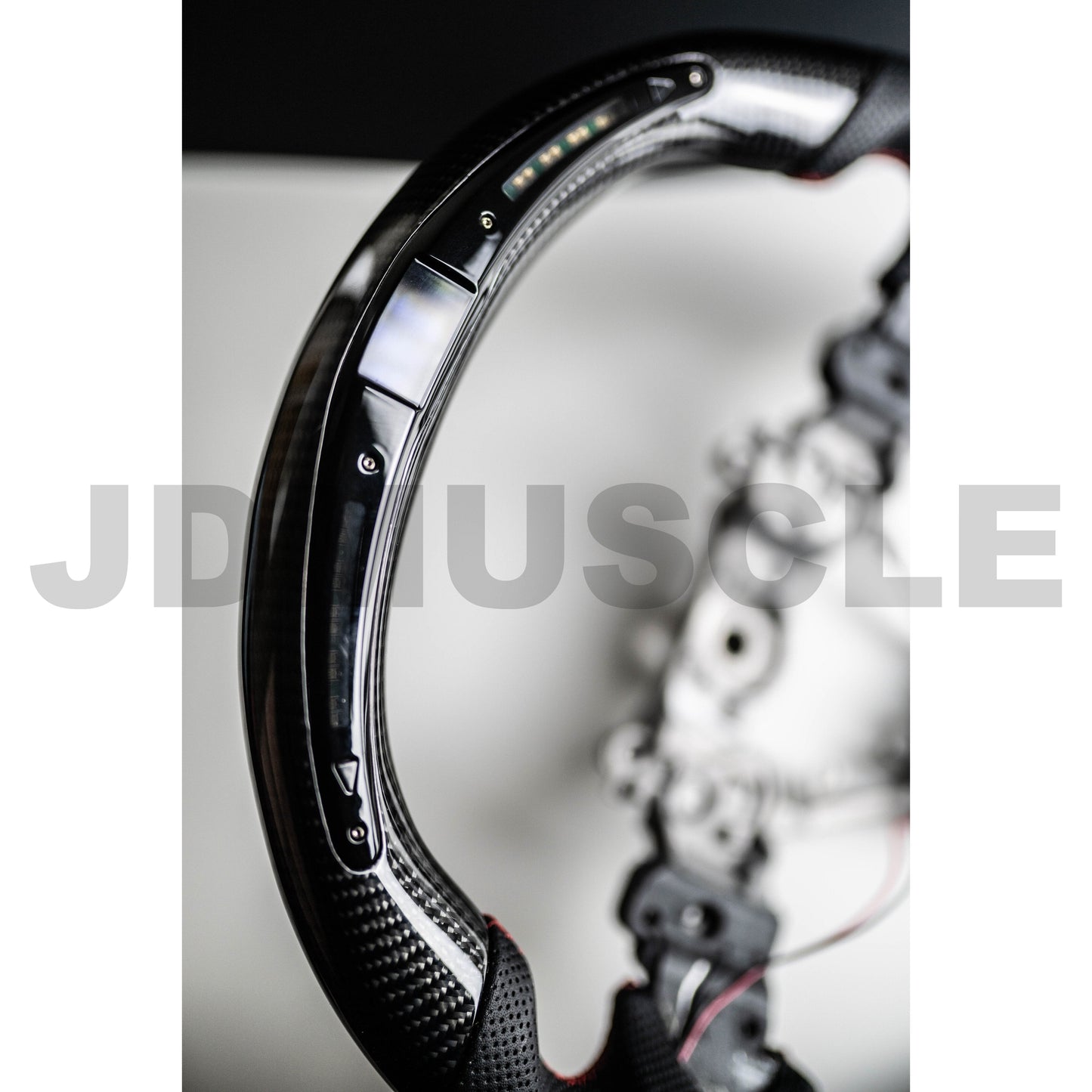 JDMuscle LED Performance Carbon Fiber Steering Wheel for 2015+ WRX/STI