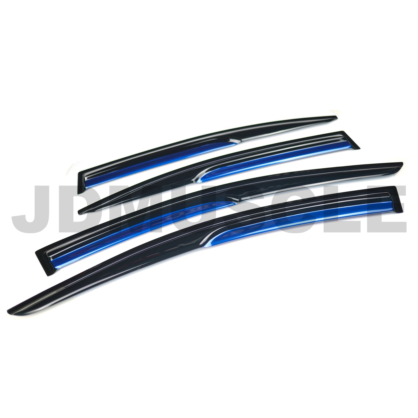 JDMuscle [15-21 WRX/STI] V2 Rain Guards / Window Visors w/ Color Accent *Clearance*No Returns*