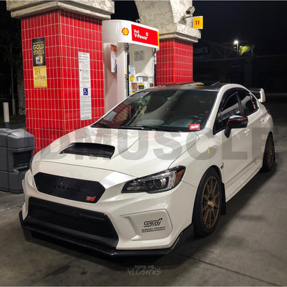 JDMuscle [15-21 WRX/STI] Rally Style V2 Carbon Fiber Hood Scoop