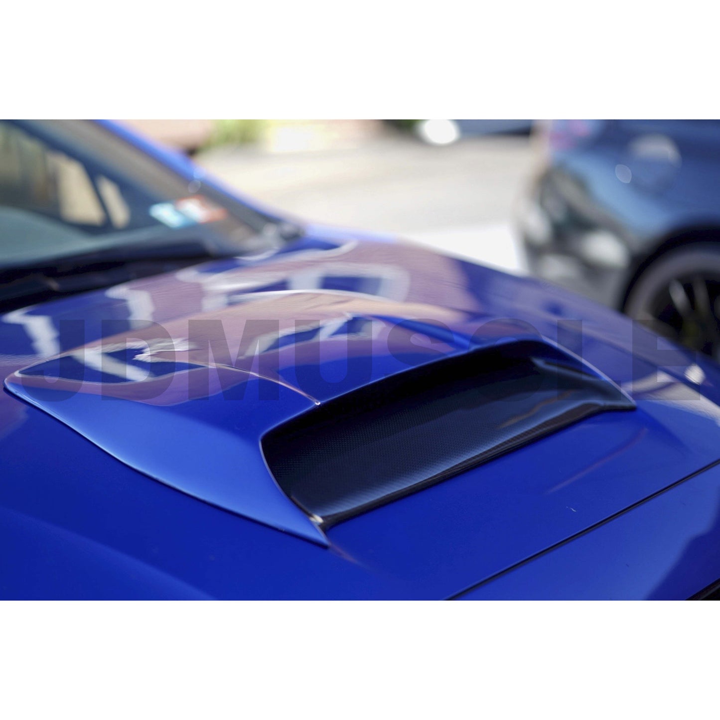 JDMuscle [15-21 WRX/STI] Rally Style V2 Carbon Fiber Hood Scoop
