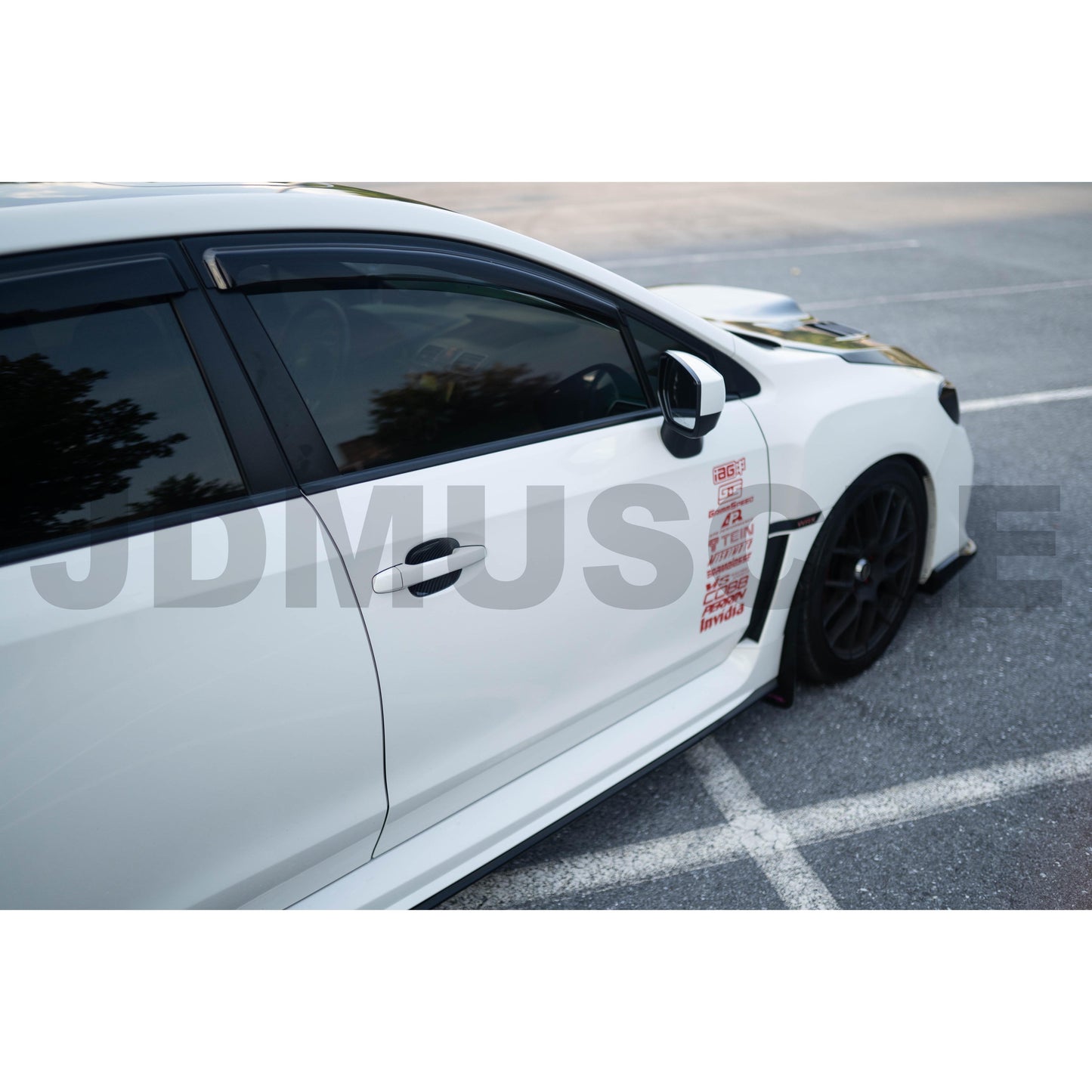 JDMuscle 15-21 Subaru WRX/STI Tanso Carbon Fiber Door Bowl Trim Covers