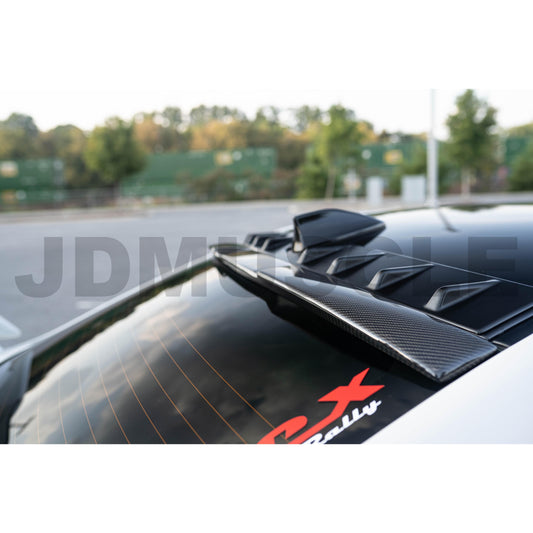 JDMuscle [15-21 WRX/STI] Carbon Fiber Roof Spoiler V2
