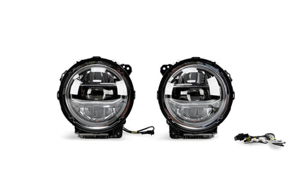 DV8 Offroad 2018-2024 Jeep JL & 2020-2024 JT LED Headlights | Chrome HLCJL-01