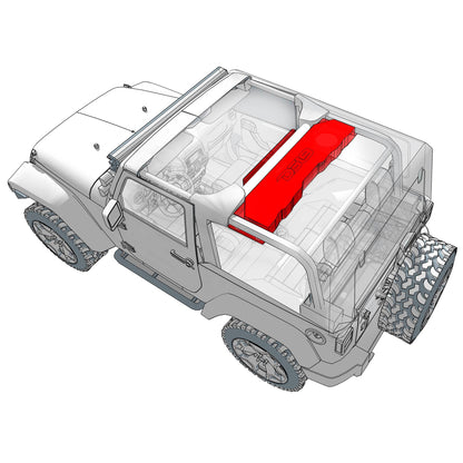 Jeep JK/JKU Overhead Sound Bar System Fits 4 X 8" Speakers (Not included) 4 X Tweeters PRO-TW4L and 2 X Drivers PRO-DRNSC1.5 and Harness Included- Red