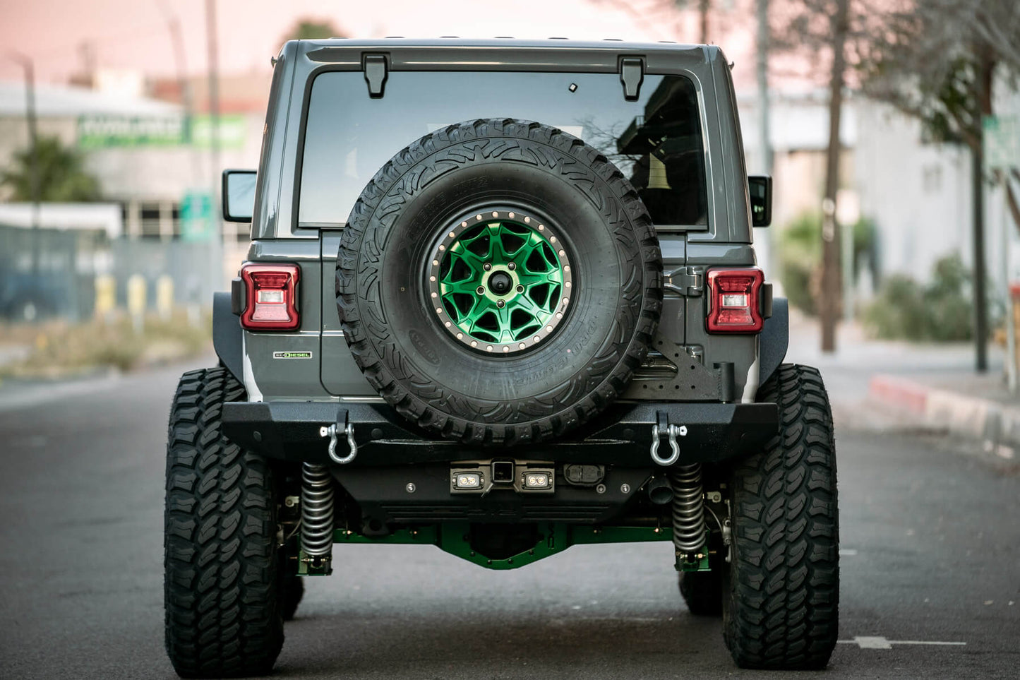 DV8 Offroad 2007-2024 Jeep Wrangler (JK/JL) Bolt-on Hitch with Lights AHJP-01