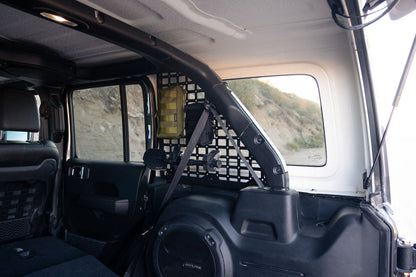 DV8 Offroad 2018-2023 Jeep Wrangler JL | Rear Window Molle Storage Panels MPJL-01