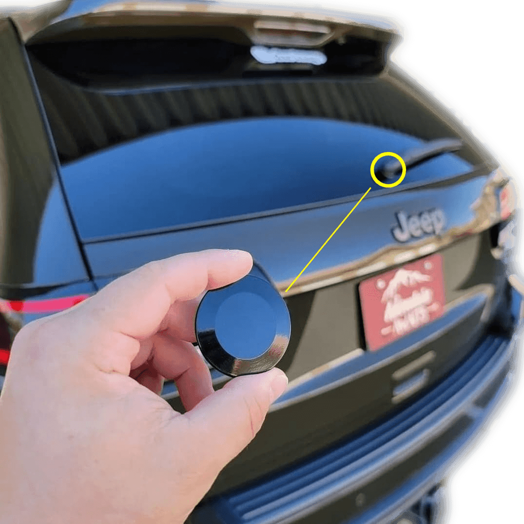 ZSPEC 44mm Rear Wiper Hole-Cover/Cap/Plug, Weatherproof, Billet, Silver Finish