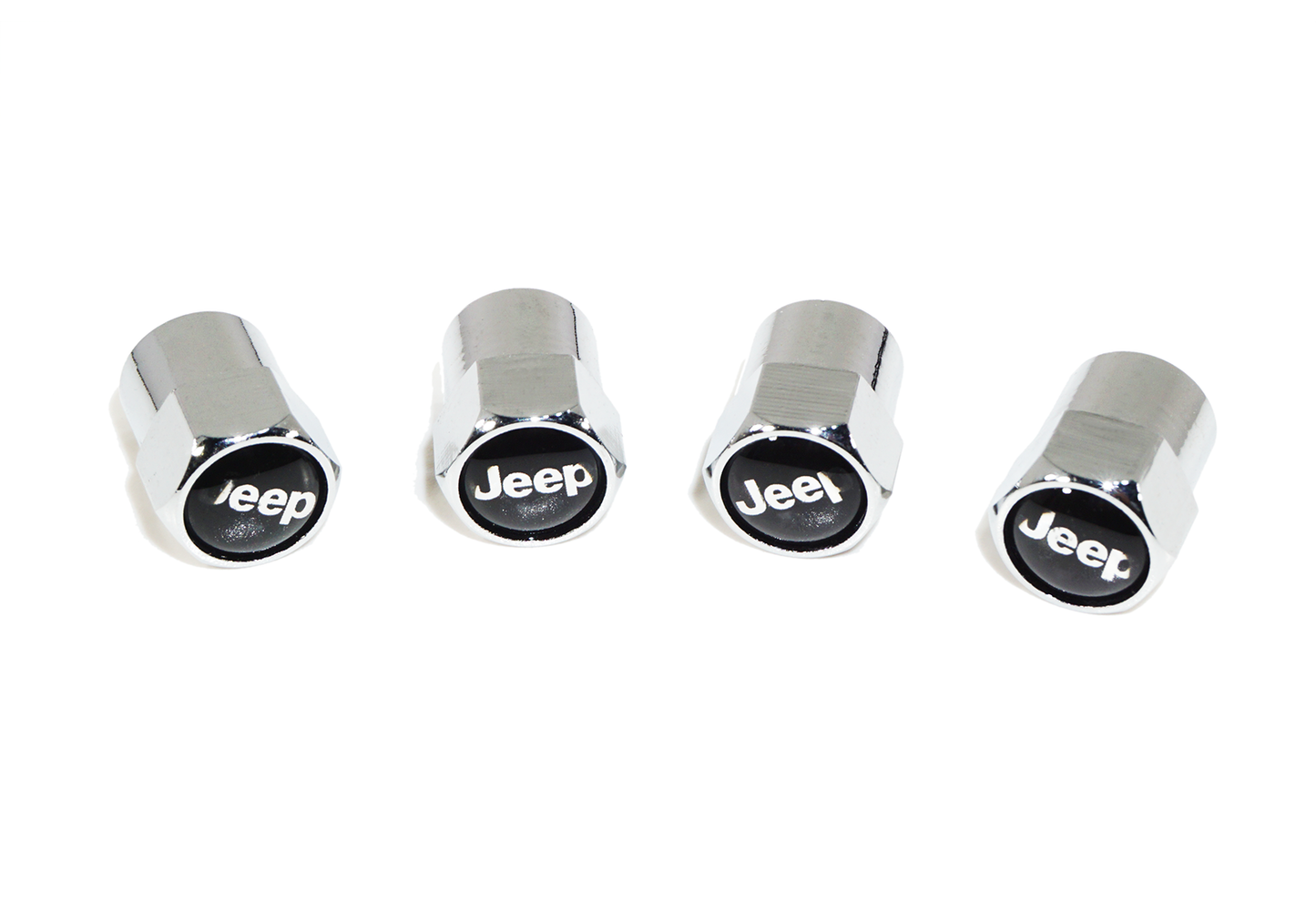 Chrome Valve Stem Tire Caps, Style: Jeep