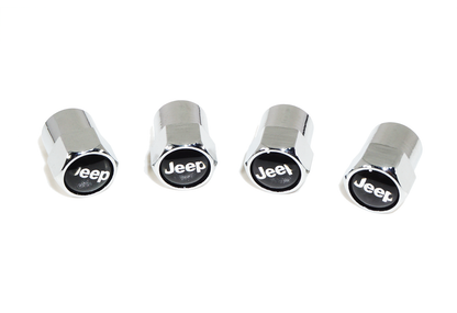 Chrome Valve Stem Tire Caps, Style: Jeep