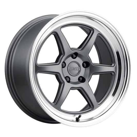 *ROKU - Matte Grey with Bright Machined Lip (18X9 | 5X100 | 12 | K14G-189016+12)