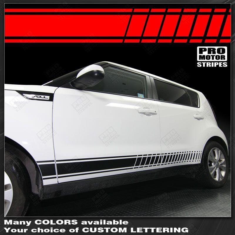 Kia SOUL 2008-2019 Rocker Panel Side Sport Stripes