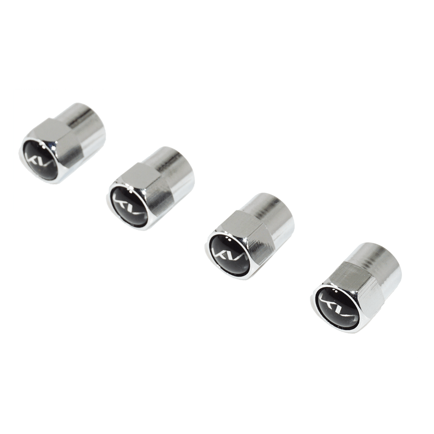 Chrome Valve Stem Tire Caps, Style: KIA