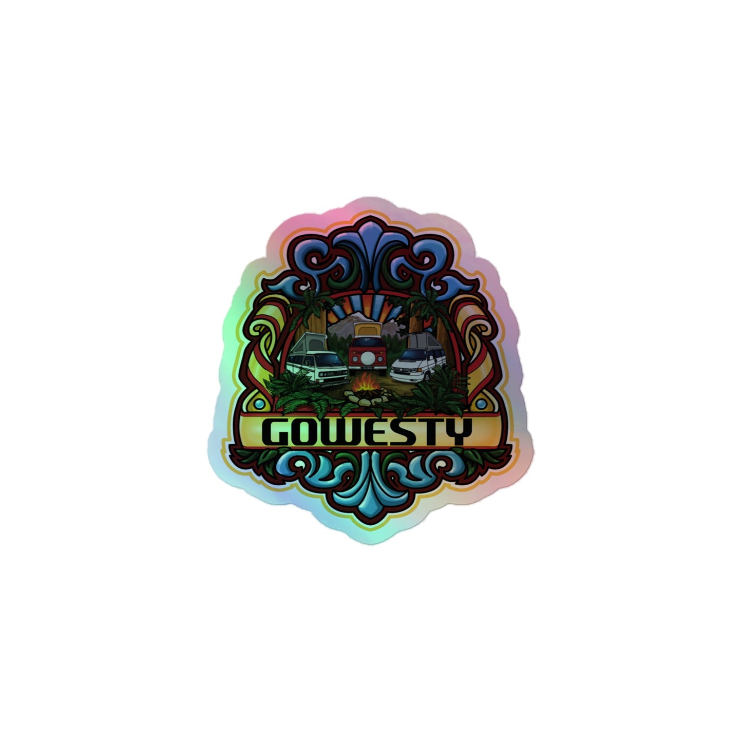 GoWesty Westylife Campfire Holographic Sticker