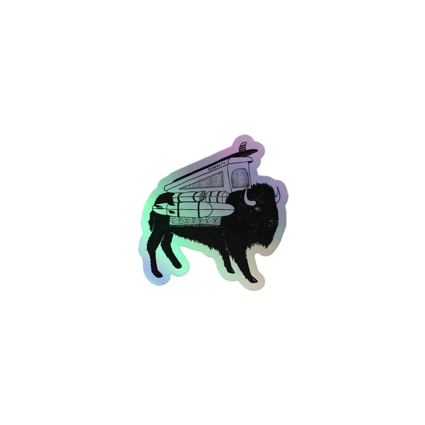 Buffalo Roam Vanimal Holographic Sticker