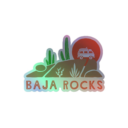 Baja Rocks Holographic Sticker