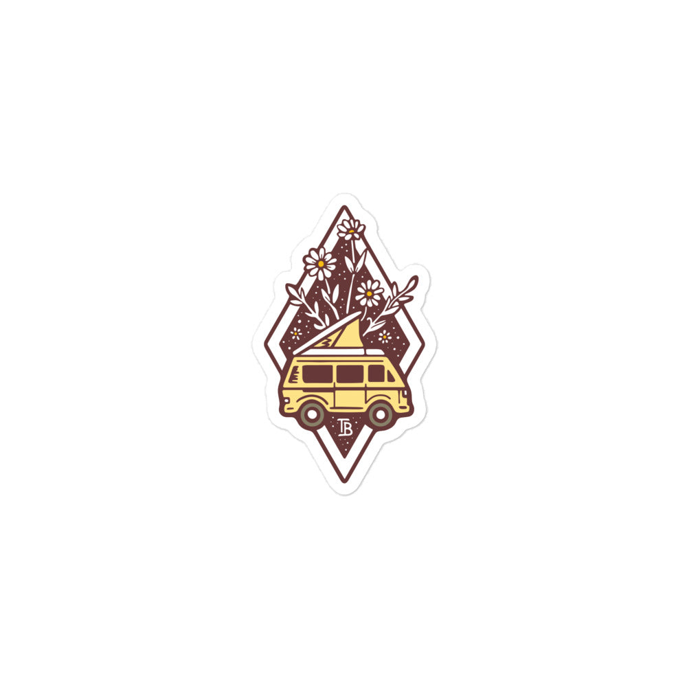 Bloom Yellow Van Sticker