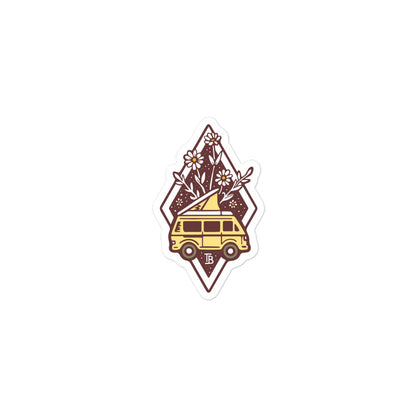 Bloom Yellow Van Sticker