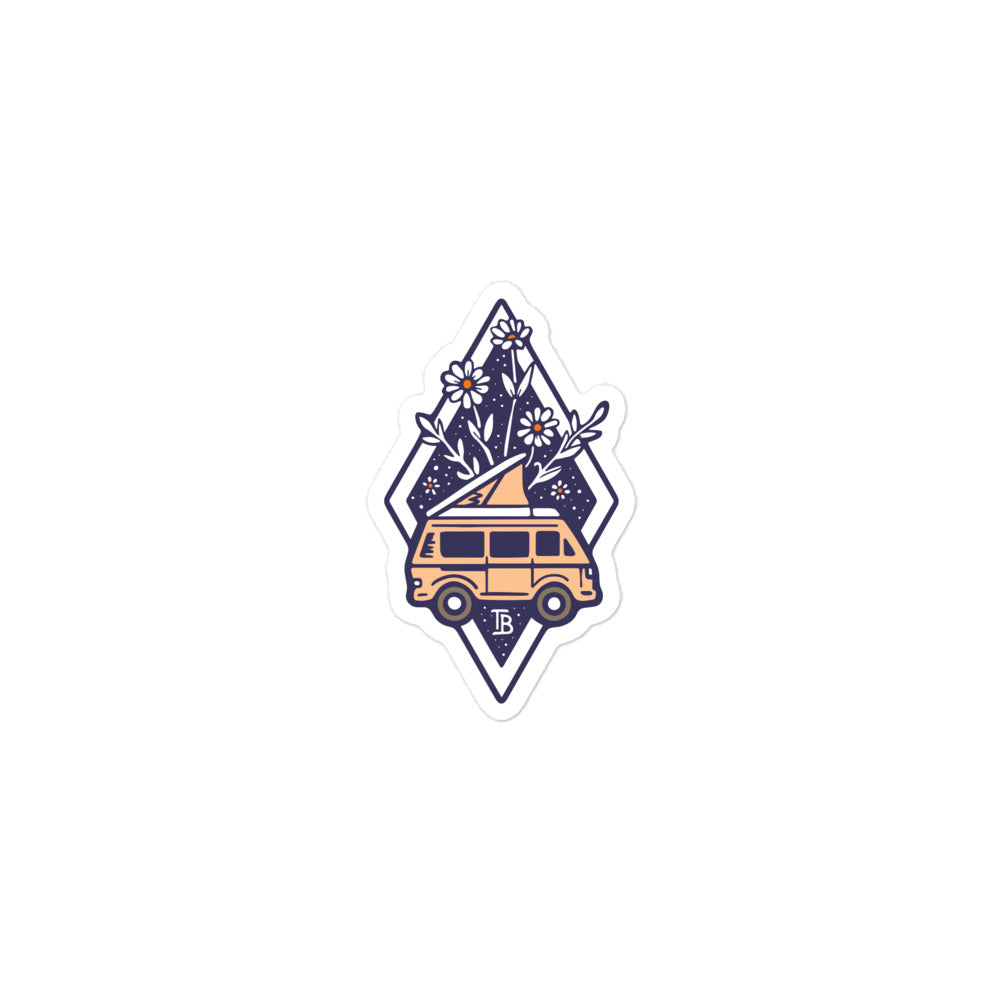 Bloom Peach Van Sticker