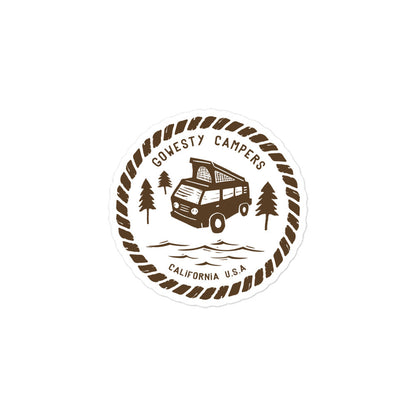 Woodcut Westy Life Brown Sticker