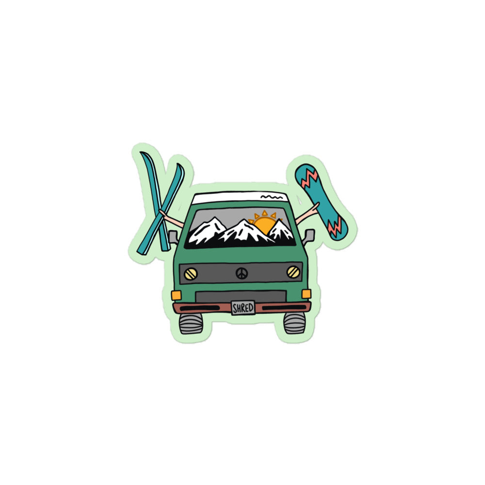 Shred Van Sticker